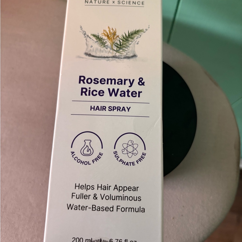 Rosemary & Rice Water Hair Spray – Alcohol & Sulphate Free (White)